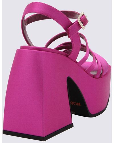 NODALETO Satin Bulla Chibi Sandals - Pink