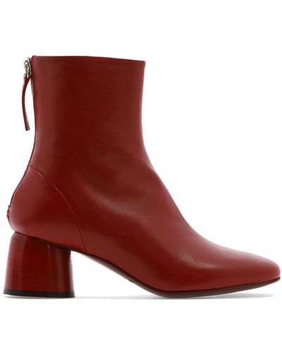 Halmanera "Caren" Ankle Boots - Red