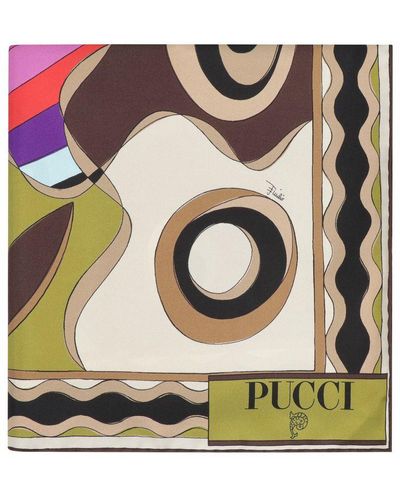 Emilio Pucci Printed Silk Scarf - Multicolour