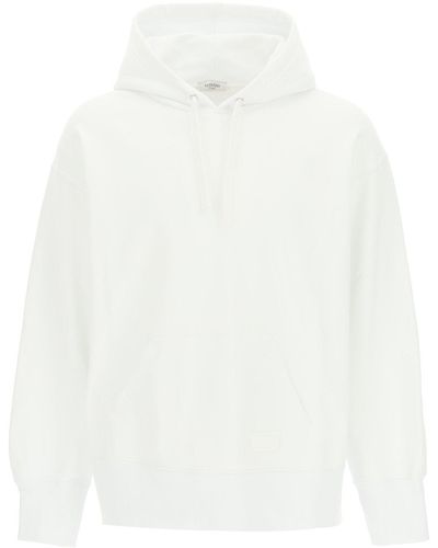 Valentino Cotton Sweatshirt With Logo Patch - White