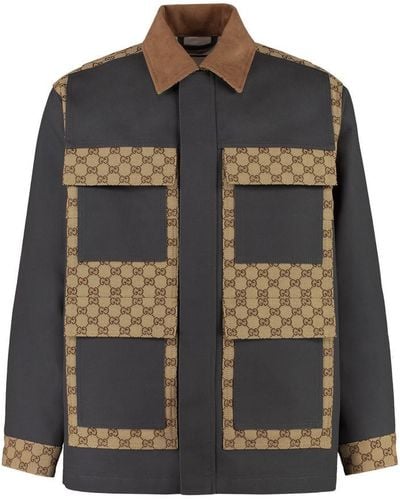 Gucci Cotton Shirt Model Jacket - Gray