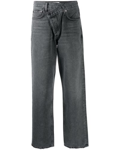 Agolde Criss Cross Straight-leg Jeans - Grey
