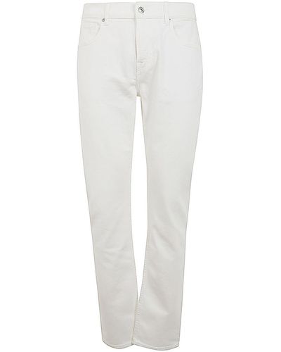 7 For All Mankind The Straight Denim - White