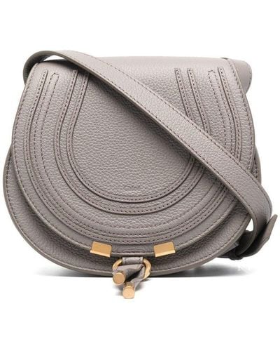 Chloé Small Marcie Saddle Bag - Gray