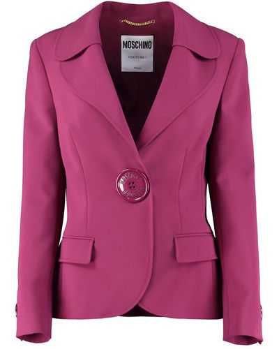 Moschino Single-breasted One Button Jacket - Pink