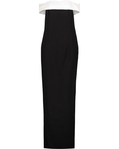 Monot Off Shoulder Column Dress - Black