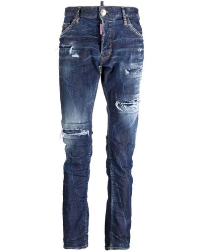 DSquared² Distressed-finish Denim Jeans - Blue