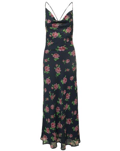 ROTATE BIRGER CHRISTENSEN Maxi Dress With All-Over Rose Print - Multicolor