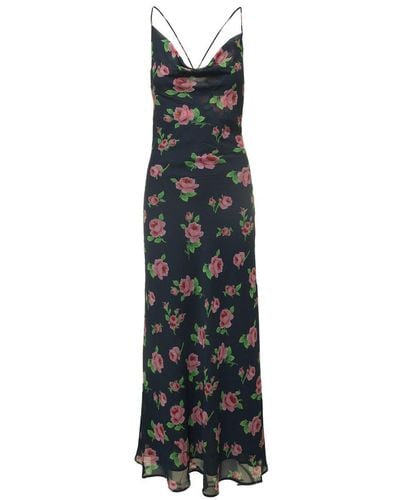 ROTATE BIRGER CHRISTENSEN Maxi Dress With All-Over Rose Print - Multicolour
