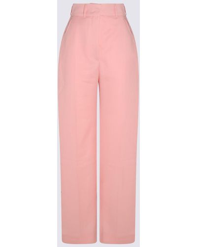 Casablancabrand Pink Virgin Wool Trousers