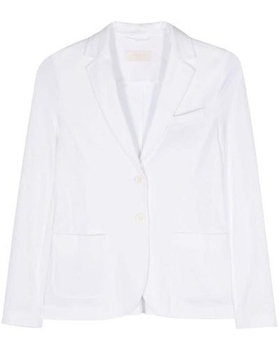 Circolo 1901 Single-Breasted Pique Jacket - White