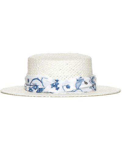 Maison Michel Kiki Straw Hat - White