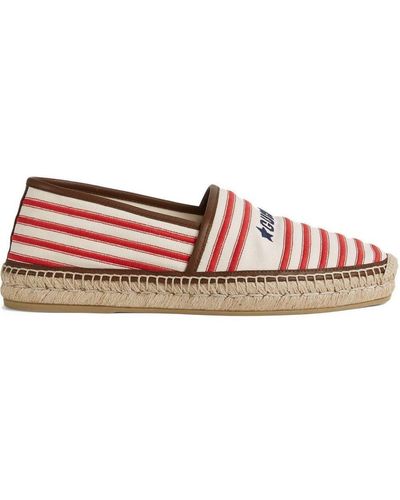 Gucci Embroidered Canvas & Leather Espadrille - Pink