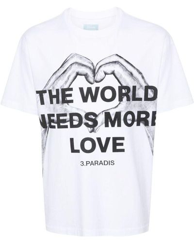 3.PARADIS T-Shirts - White