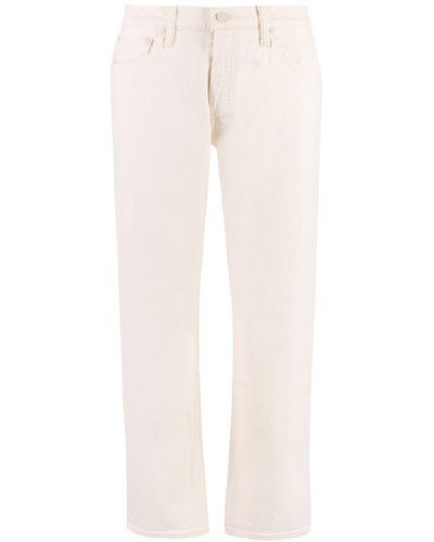 Mother The Ditcher Cropped Trousers - Natural