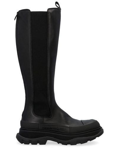 Alexander McQueen Tread Slick Knee-boots - Black