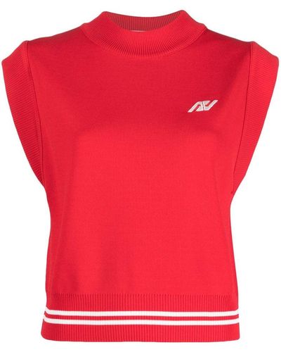 Autry Sleeveless Sweatshirt With Embroide Logo - Red