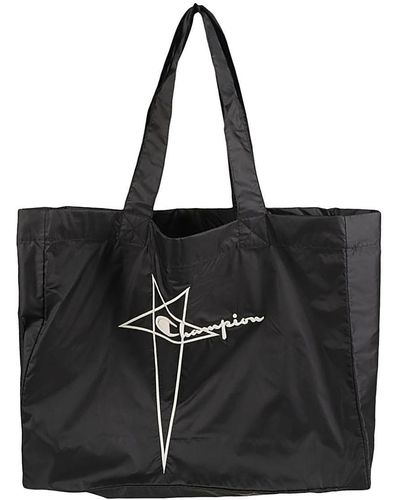 Rick Owens X Champion Logo Tote Bag - Black