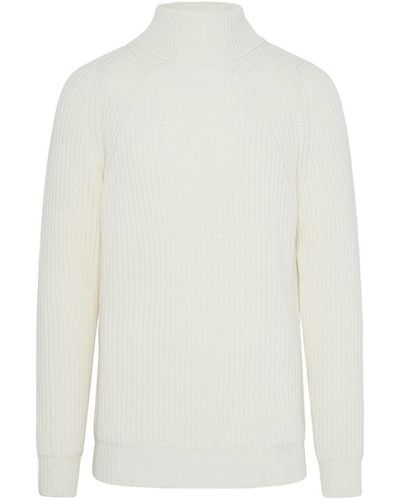 Brian Dales Wool Turtleneck Sweater - Green