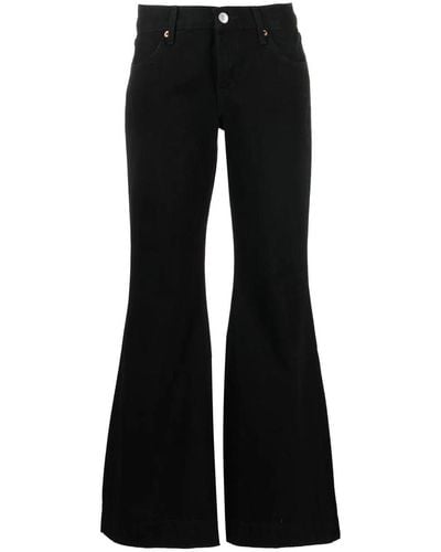 RE/DONE '70s Mid-rise Flared Jeans - Black