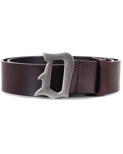Dondup Leather Belt - White