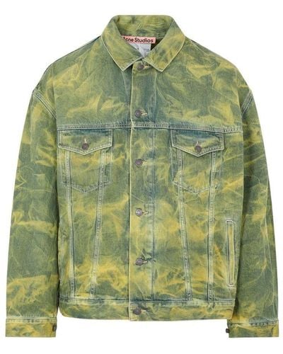 denim jacket green