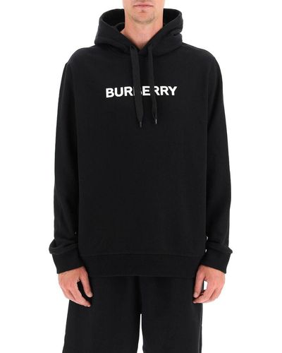Burberry Logo Hoodie - Black