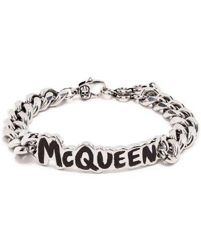 Alexander McQueen Mcqueen Graffiti Bracelet - Metallic