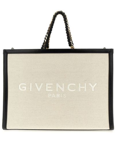 Givenchy G-tote Medium Canvas Tote - Natural