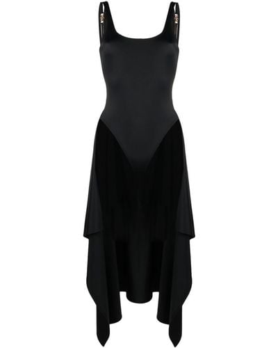 Versace Medusa-chain Sleeveless Midi Dress - Black