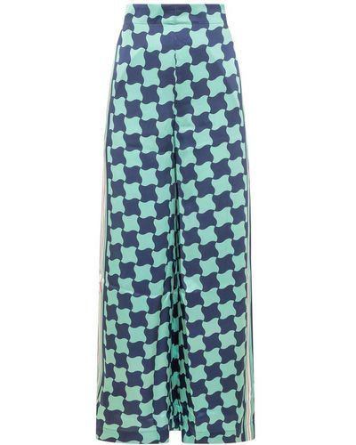 Casablancabrand Printed Trousers - Blue
