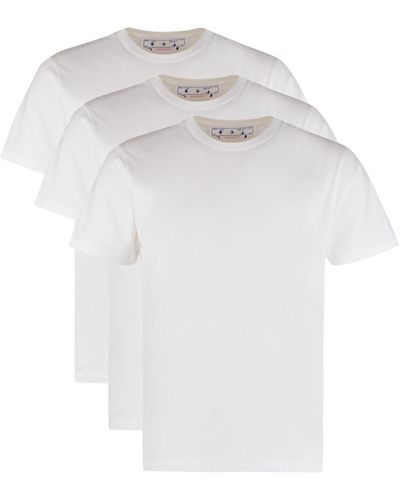 Off-White c/o Virgil Abloh Set Of Three Cotton T-shirts - White