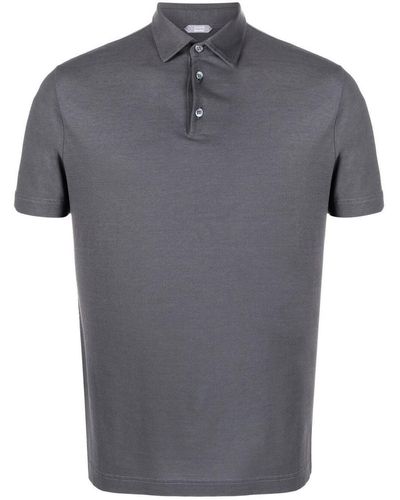 Zanone Short Sleeves Polo Clothing - Gray