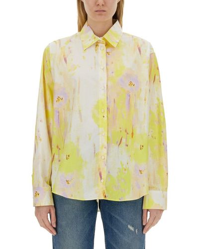 MSGM Printed Shirt - Yellow