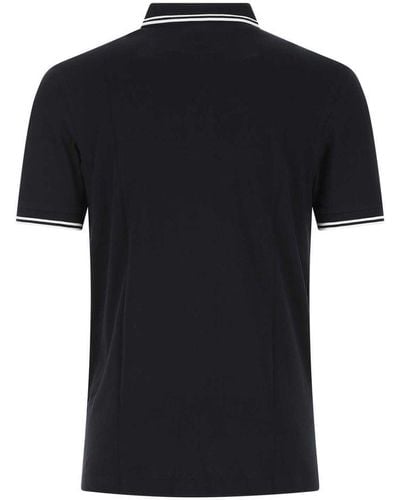 Fred Perry Twin Tipped Polo T Shirt - Black