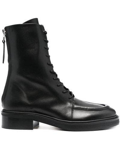 Aeyde Black Lace Up Ankle Boots
