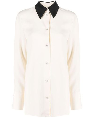 Jil Sander Contrasting Collar Shirt - White