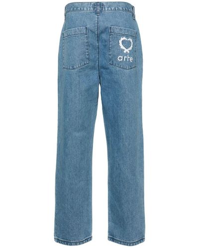 Arte' Poage Back Heart Pants - Blue