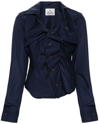 Vivienne Westwood Drunken Cotton Shirt - Blue