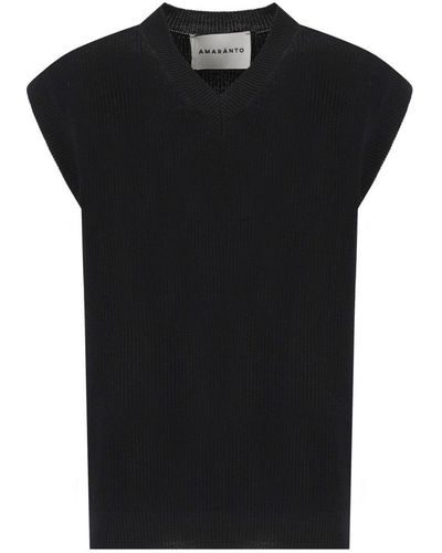 Amaranto Knitted Vest - Black