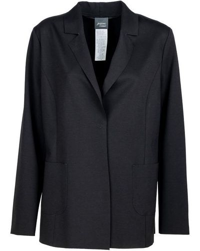 Marina Rinaldi Open Blazer Jacket - Black