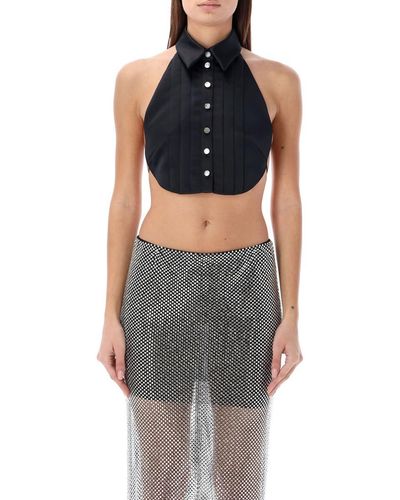 Philosophy Di Lorenzo Serafini Duchesse Crop Top - Gray