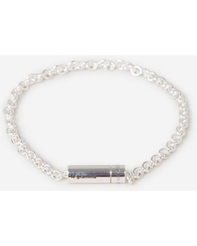 Le Gramme Chain Cable Bracelet - White