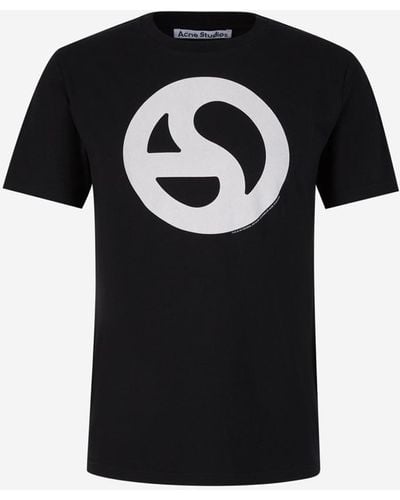 Acne Studios Printed Cotton T-shirt - Black