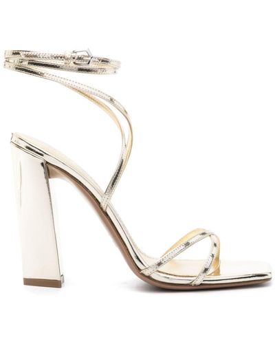 Paris Texas Diana 105mm Wraparound Sandals - White
