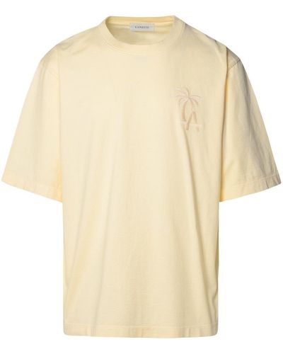 Laneus Ivory Cotton T-Shirt - Natural
