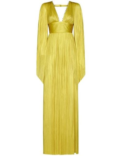 Maria Lucia Hohan Harlow Silk Long Dress - Yellow