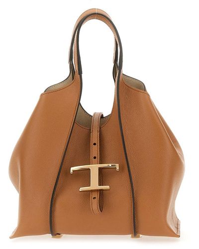 Tod's Shopping Bag T Timeless Mini - Brown