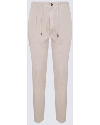 Eleventy Beige Cotton Trousers - Natural