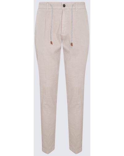 Eleventy Beige Cotton Pants - Natural